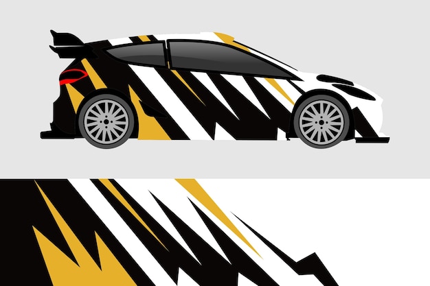 Vektor rennwagen-aufkleber-wrap-design