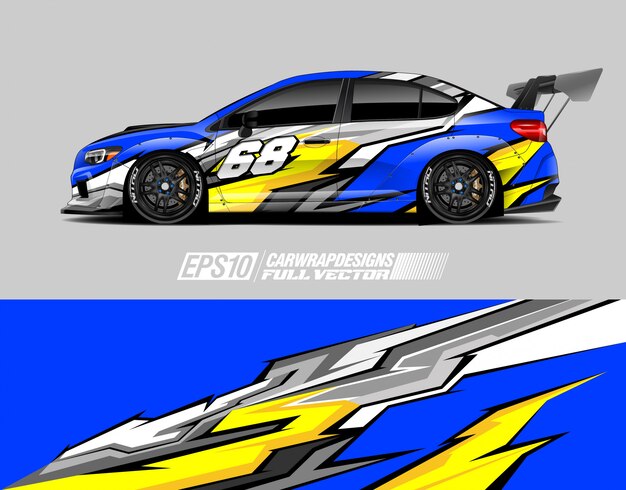 Rennwagen Wrap Aufkleber Designs