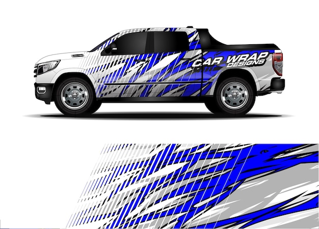 Rennwagen-wrap-design. fahrzeug-vinyl-aufkleber und autolack-lackierung