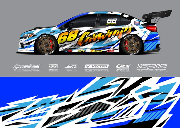 Rennwagen Wrap Illustration