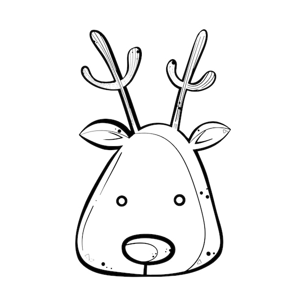 Rentier-Doodles für Weihnachtsdekorationen