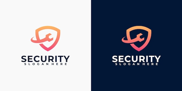 Repair shield security logo schutz logo-design
