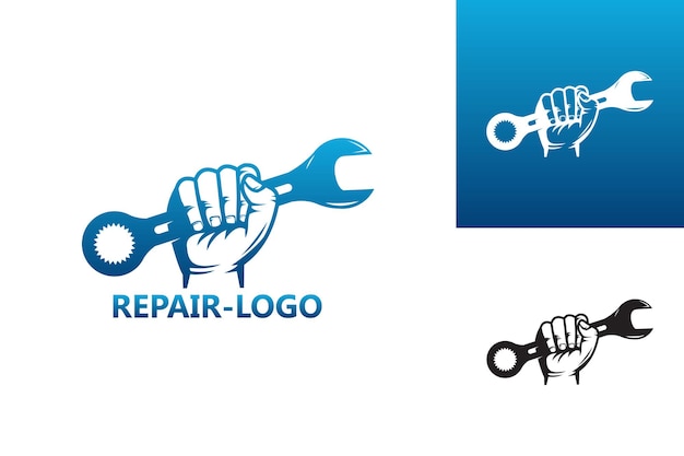 Reparatur logo template design vektor, emblem, designkonzept, kreatives symbol, icon