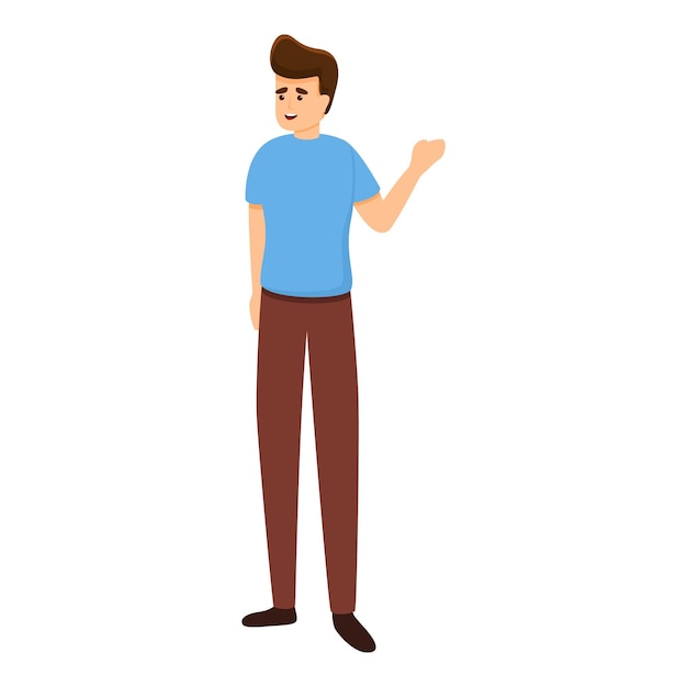 Reportage-Studenten-Symbol Cartoon des Reportage-Studenten-Vektorsymbols für Webdesign isoliert auf weißem Hintergrund