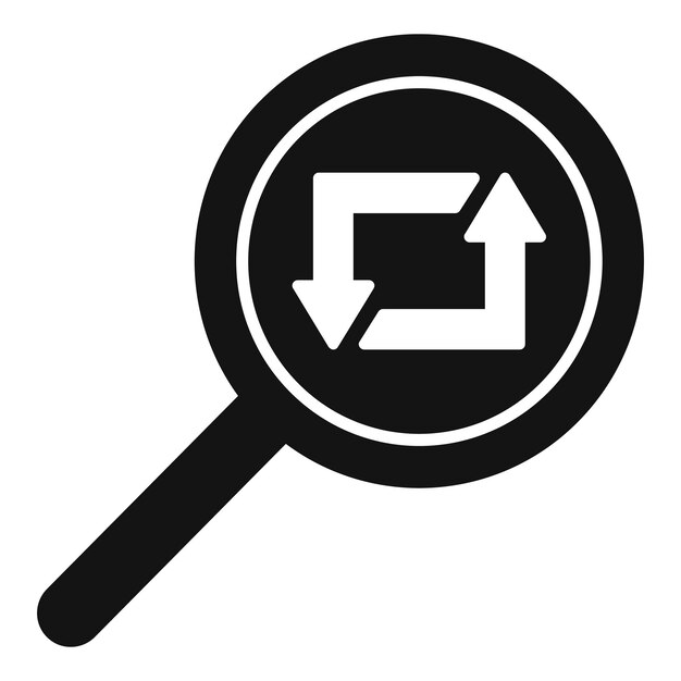 Repost-lupe-symbol einfacher vektor repost-diagramm datendokument