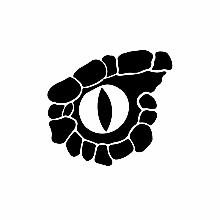 Reptil Auge Logo Symbol Schablone Design Tattoo Vektor Illustration