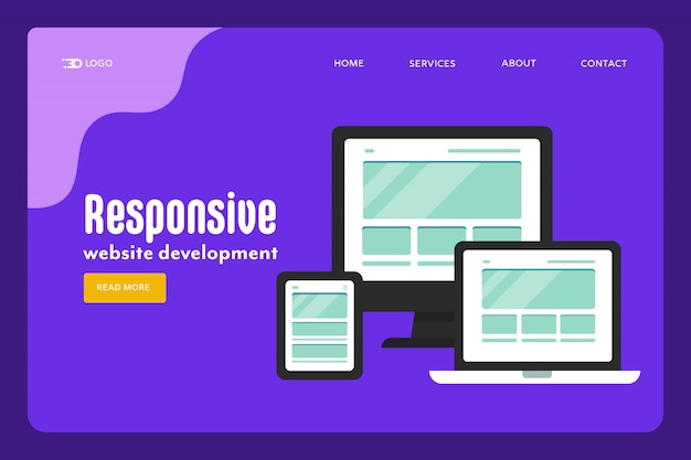 Vektor responsive design-konzept