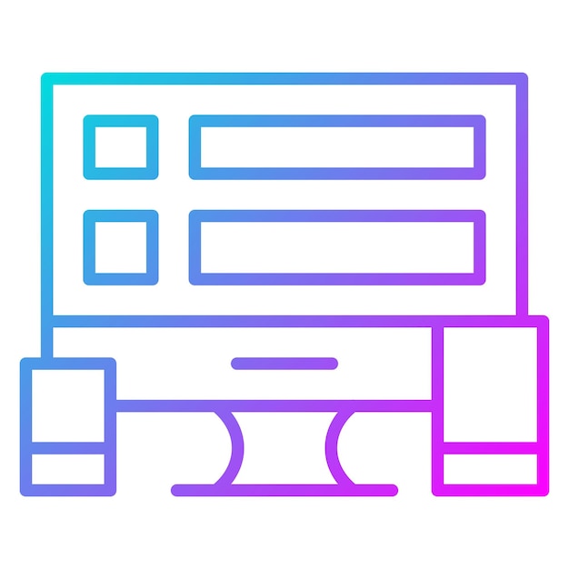 Responsive Design-Vektor-Symbol kann für Web-Hosting-Ikonen verwendet werden