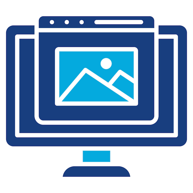 Responsive Icon-Vektorbild kann für die Informatik verwendet werden