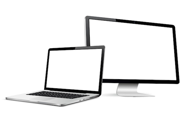 Responsive Webdesign-Computeranzeige mit Laptop