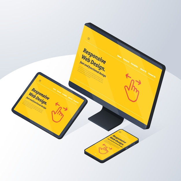Responsives Website-Design mit Farbverlauf