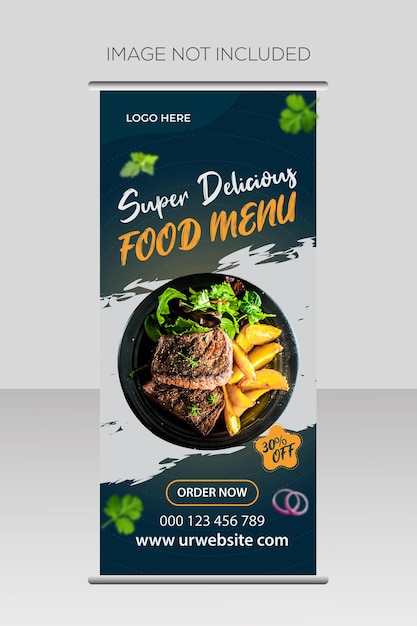 Restaurant essen roll-up-banner-design