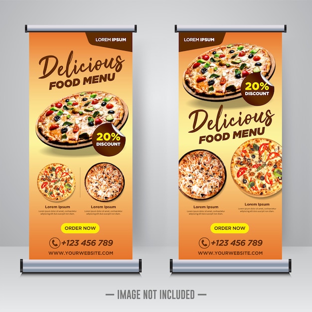 Restaurant essen roll up banner vorlage