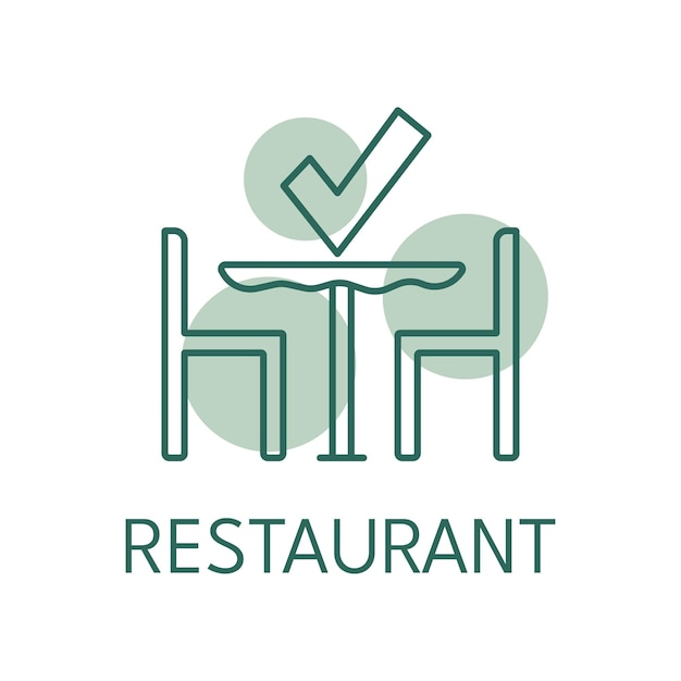 Restaurant-farbsymbol-logo-stil