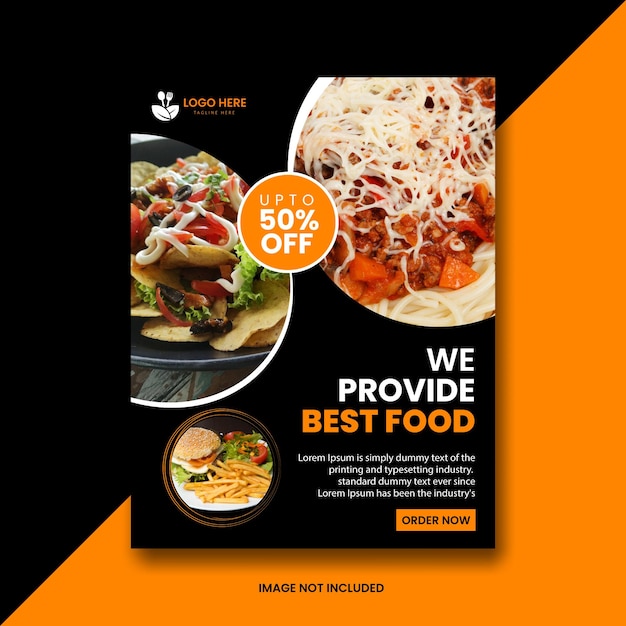Restaurant-Fast-Food-Flyer-Vorlagendesign