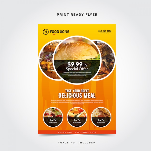 Restaurant Flyer Vorlage