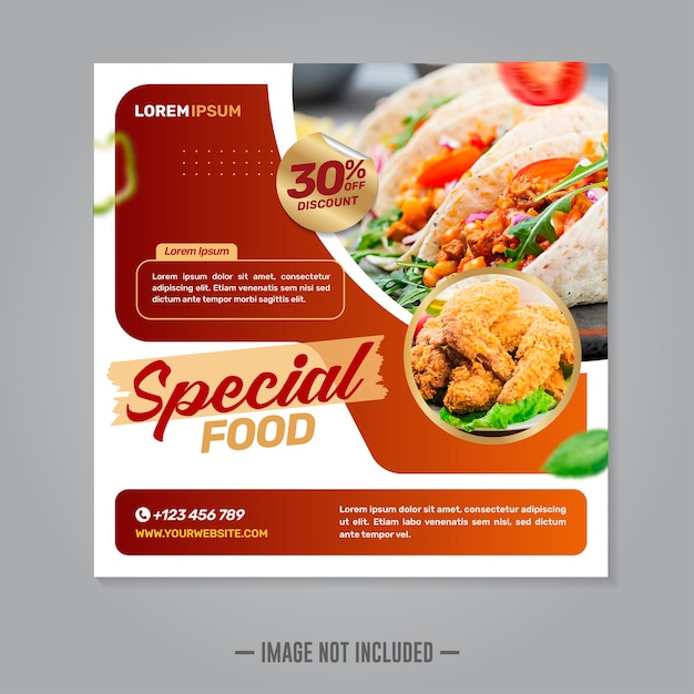 Restaurant-Food-Banner-Design-Vorlage für soziale Medien