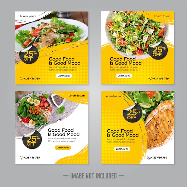 Vektor restaurant food banner social media post vorlage
