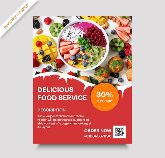 Restaurant food flyer vorlage premium-vektor