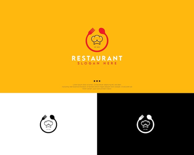 Restaurant logo design-vorlage