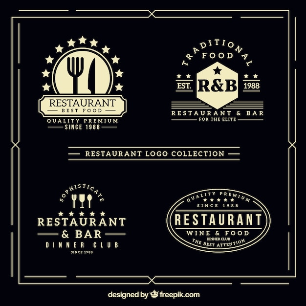 Vektor restaurant-logo-vorlagen