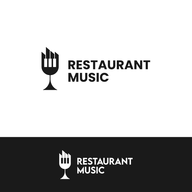 Restaurant-musik-logo-illustration