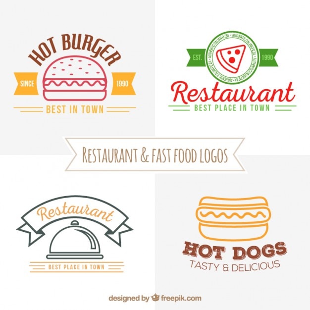 Restaurant und fast-food-logos