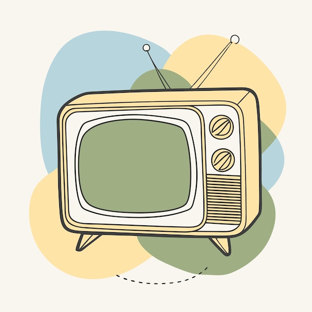 Restro-TV-Vektorillustration