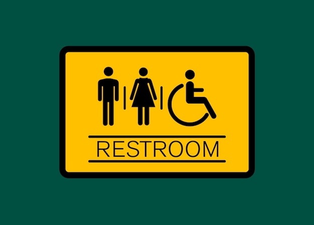 Vektor restroom_toilet-schild