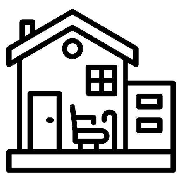 Vektor retirement home-icon-vektorbild kann für pflegeheime verwendet werden
