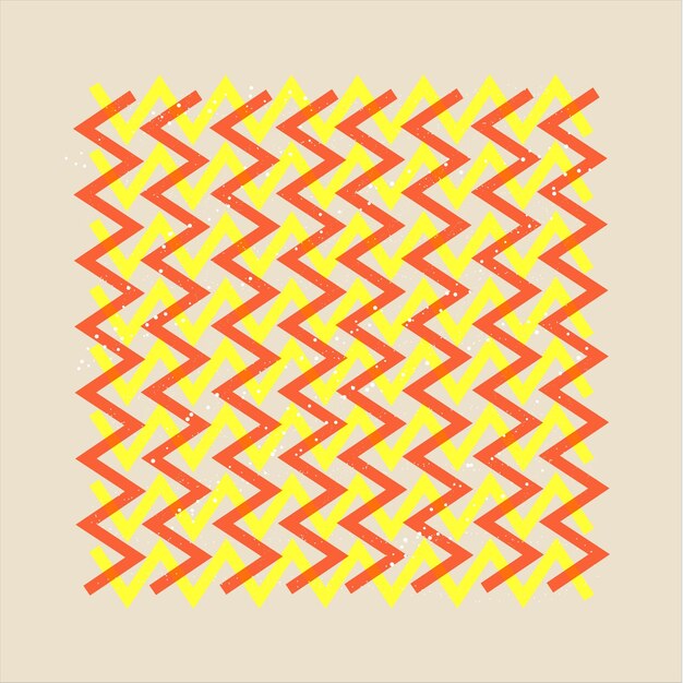 Retro abstrakte geometrische Objektkunst Riso-Druckmalerei Risograph-Effekt Multi-Glitch-Farbvektor