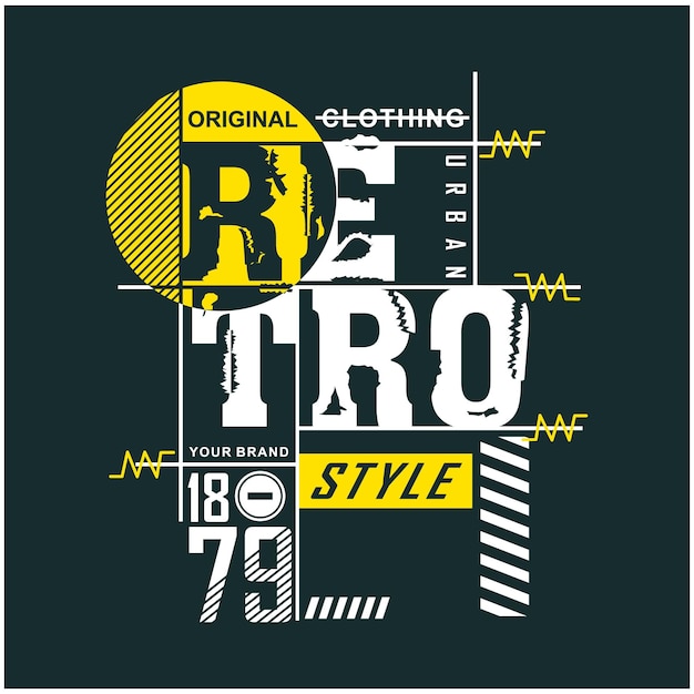 RETRO-ART-Typografie-Entwurfst-shirt