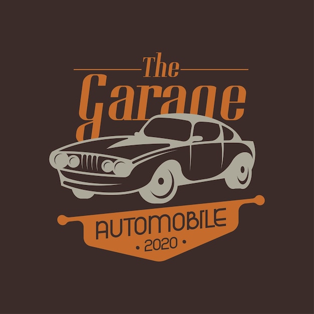 Retro-Auto-Logo-Design-Konzept Vektor-Oldtimer-Logo-Vorlage