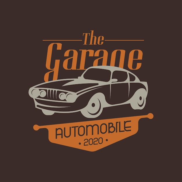 Retro-auto-logo-design-konzept vektor-oldtimer-logo-vorlage