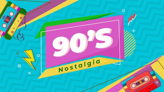 Retro-Backgrond-Illustration der 90er Jahre