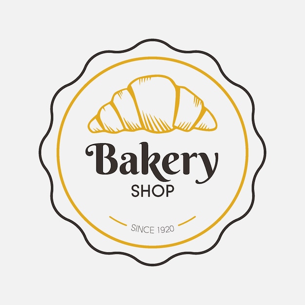 Retro bäckerei logo