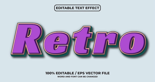 Retro bearbeitbarer Texteffekt