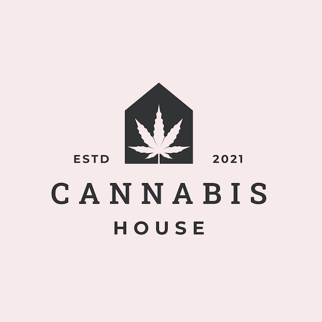 Retro-cannabis-haus-logo-design