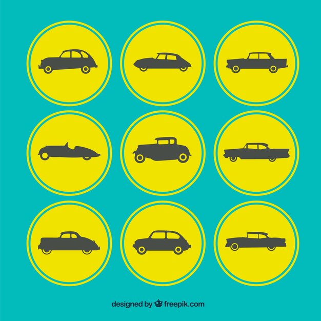 Retro car icons