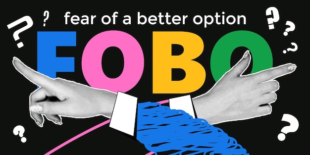 Retro-Collage zum Thema FOBO