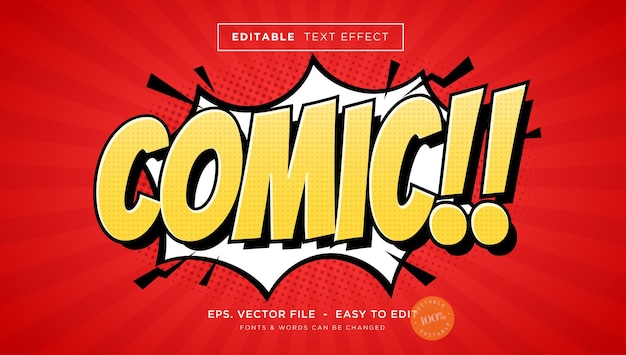 Retro Comic editierbarer Texteffekt
