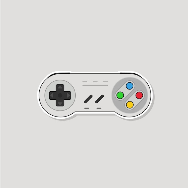 Vektor retro-controller-label-logo