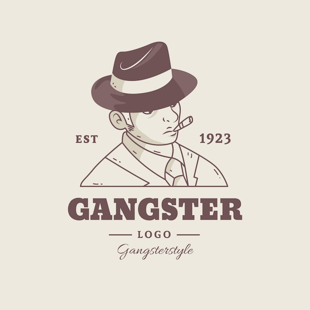 Retro-design für gangster-logo