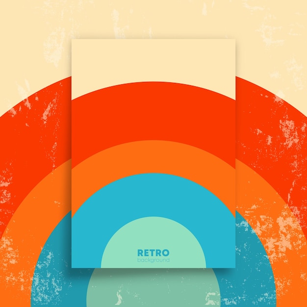 Vektor retro-design-poster und hintergrund vintage-wandkunst interieur vektor-illustration