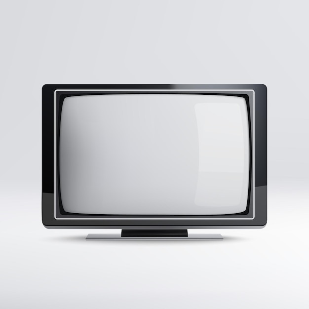 Retro-Fernseher mit isoliertem leeren Bildschirm