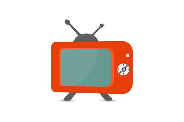 Retro-fernseher mit vektordesign.