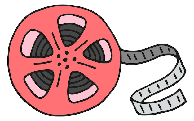 Retro-filmband-doodle-symbol kino-symbol