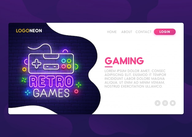 Retro Game Landing Page
