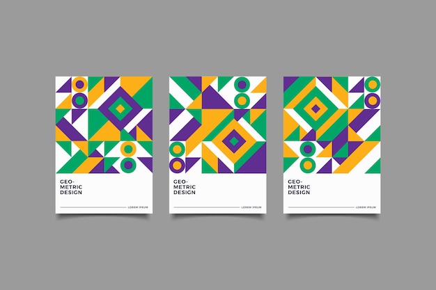 Retro-geometrische cover-design-kunst