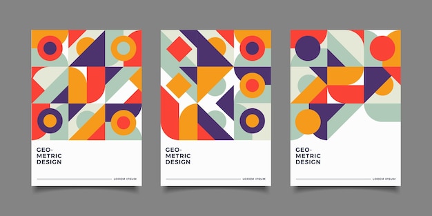 Retro geometrisches Cover-Design